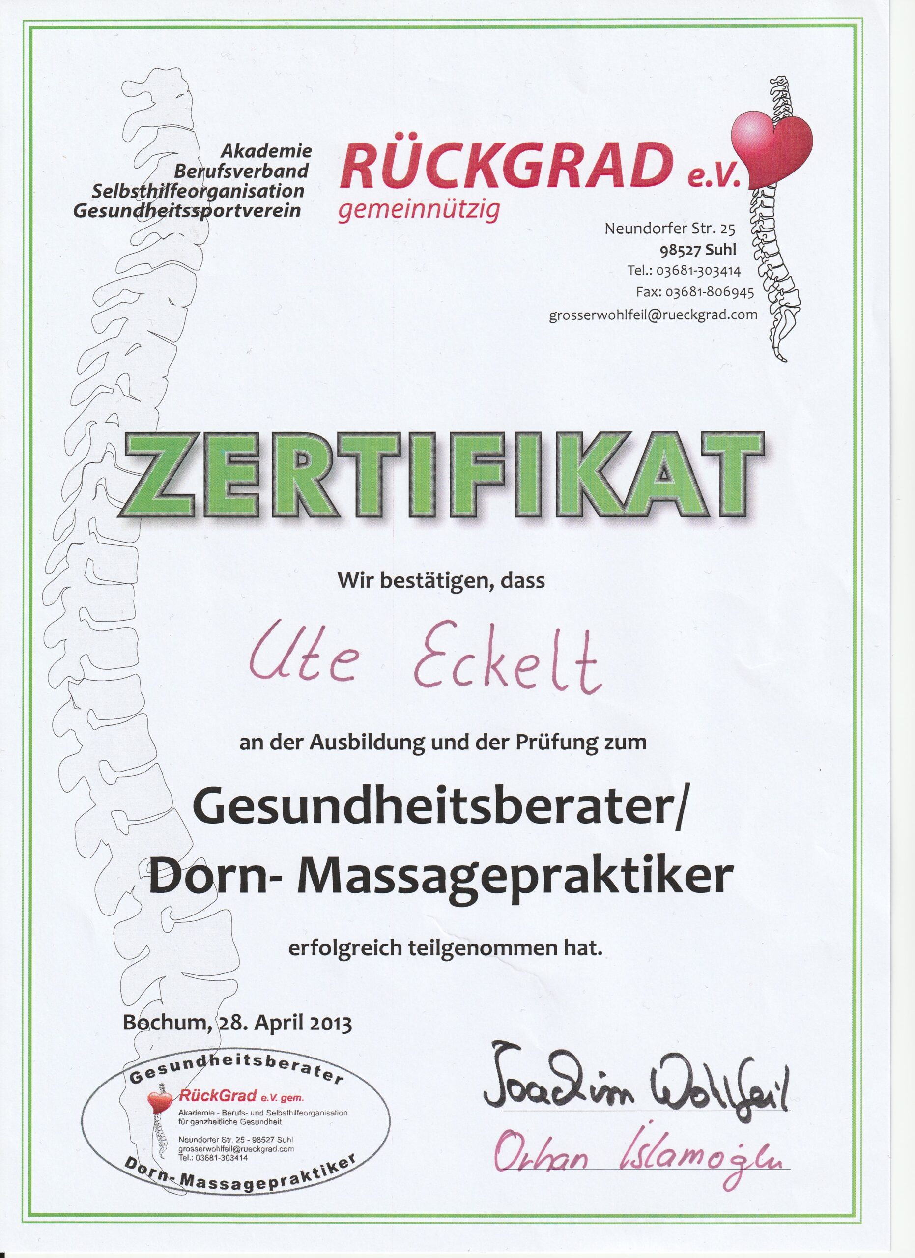 zert.gesundheitsberater massage